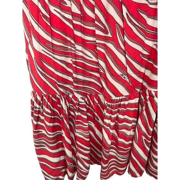 Michael Michael Kors Plus Size Zebra Midi Dress, Geranium, 2X - Picture 10 of 12